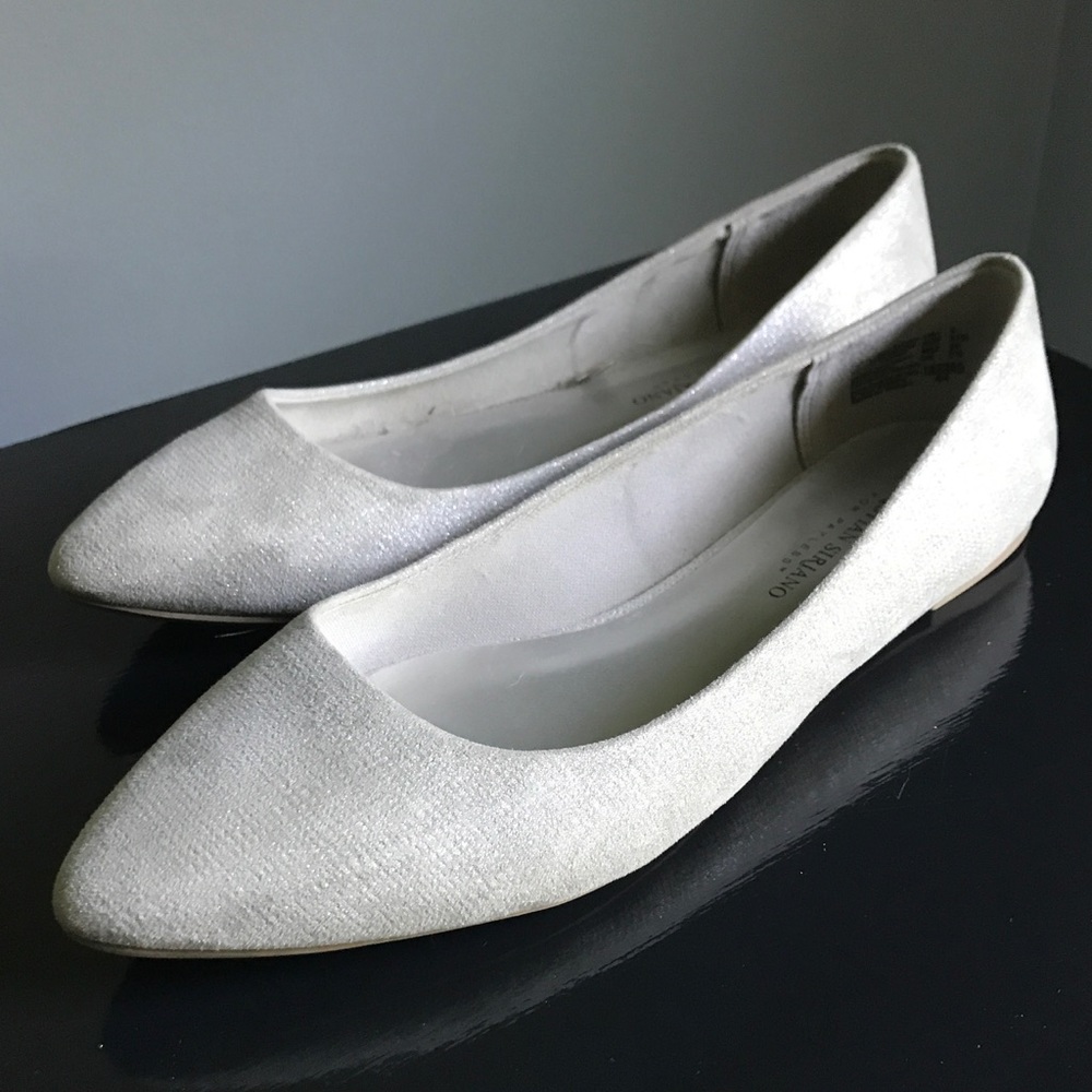 Christian Sarto silver flats - need to go ASAP