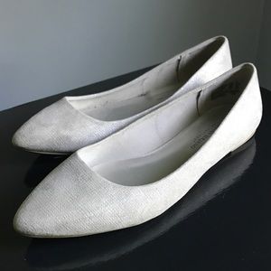 Christian Sarto silver flats - need to go ASAP