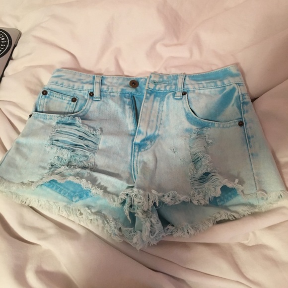 Forever 21 Blue High Waisted shorts - Picture 1 of 1