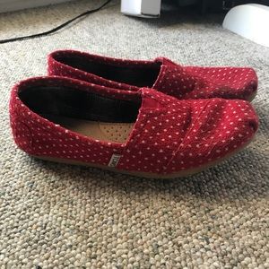 Red and White Polka dot Toms