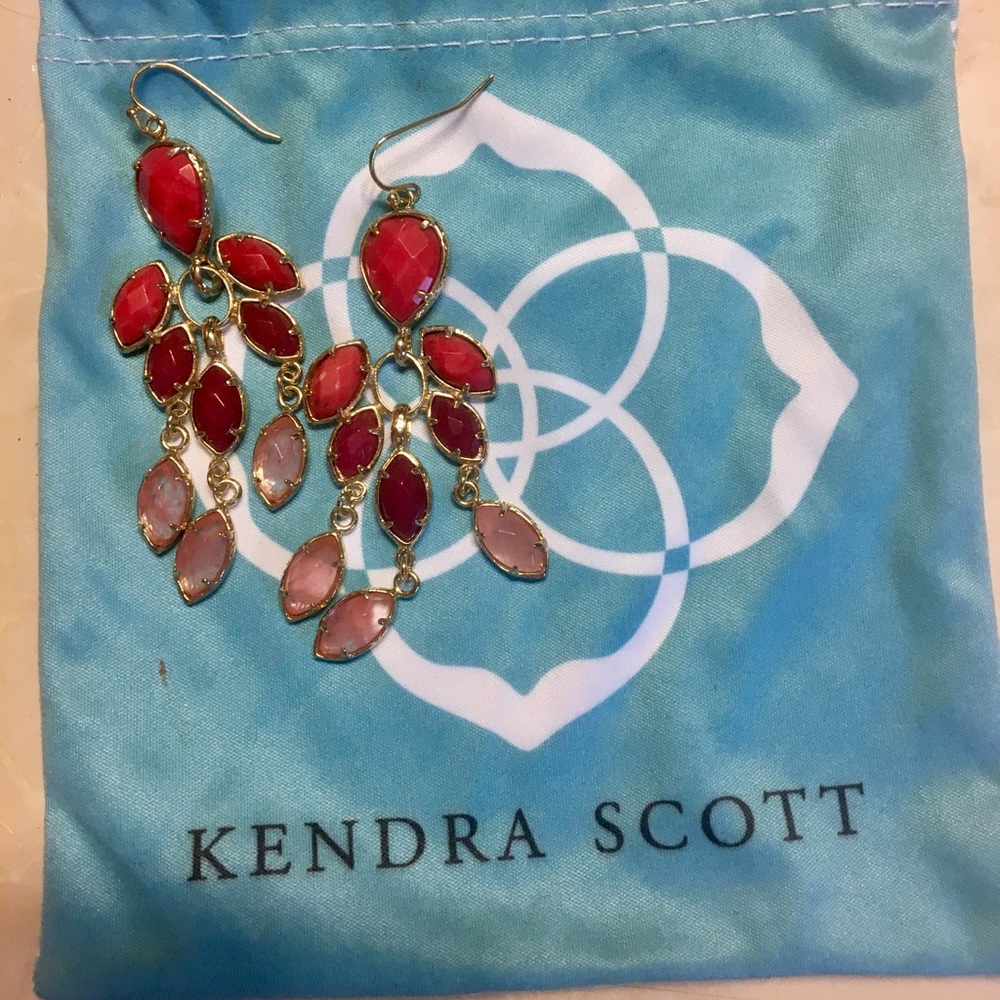 Red Kendra Scott earrings