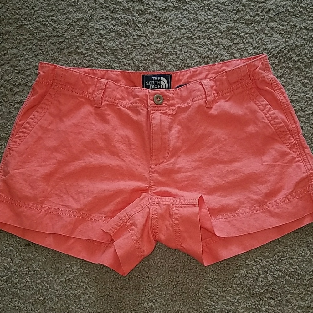 Coral North Face Shorts