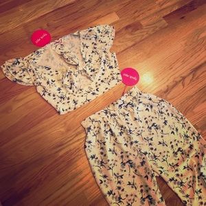 TIGER MIST PANT AND CROP TOP SET!