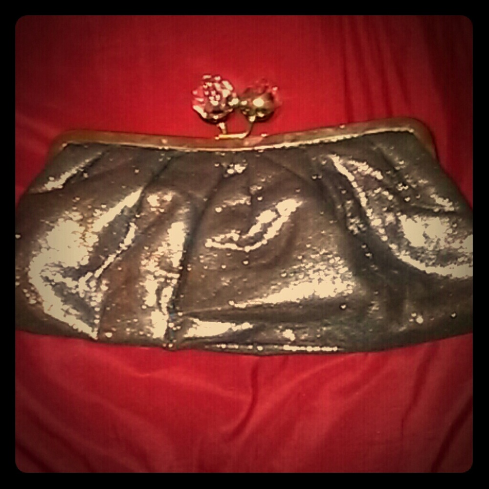 Silver evening bag