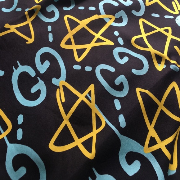 SOLD Authentic Gucci Ghost Shawl Black&Blue - Picture 3 of 6