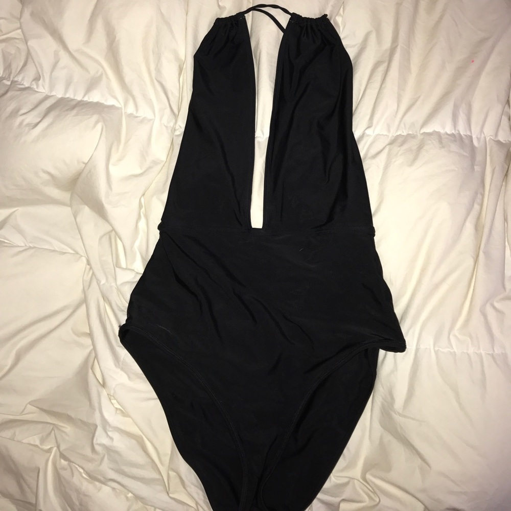 Sexy open back front slit aerie swimsuit