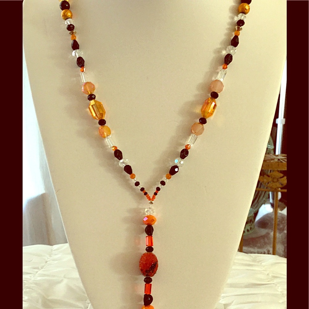 Halloween themed Crystal beaded lanyard