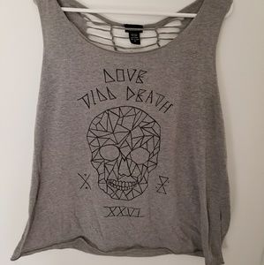 Torrid skull open back tank