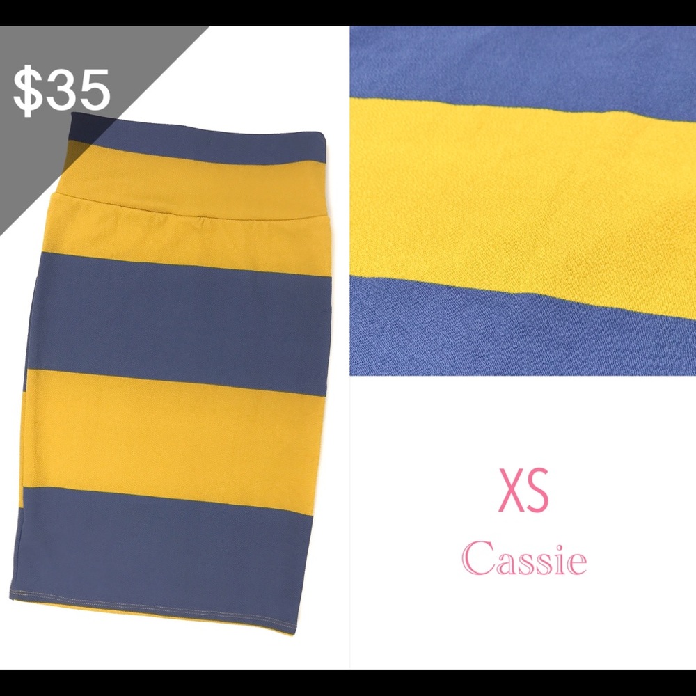 Lularoe XS striped Cassie skirt