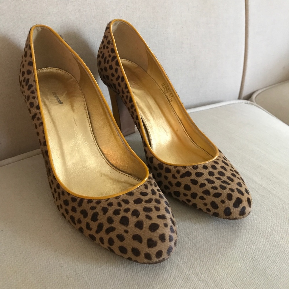 J Crew Calf Hair Leopard Pumps