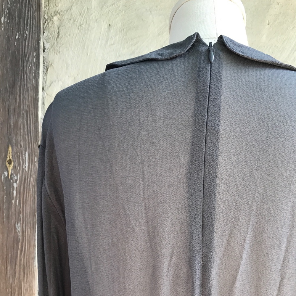 Wrap Metallic Sequined Collared Blouse - image 4