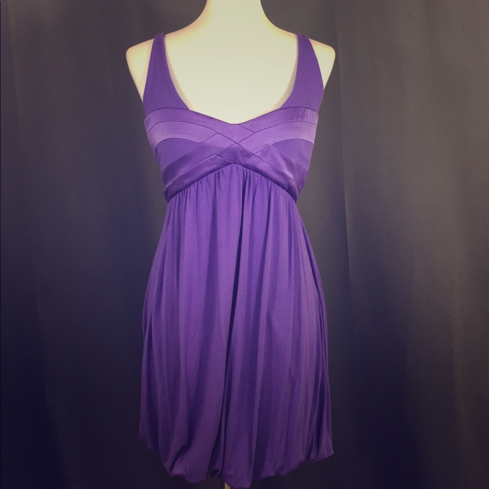 Flirty purple BEBE bubble dress