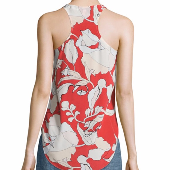 Floral Silk Racerback Tank - Picture 2 of 2