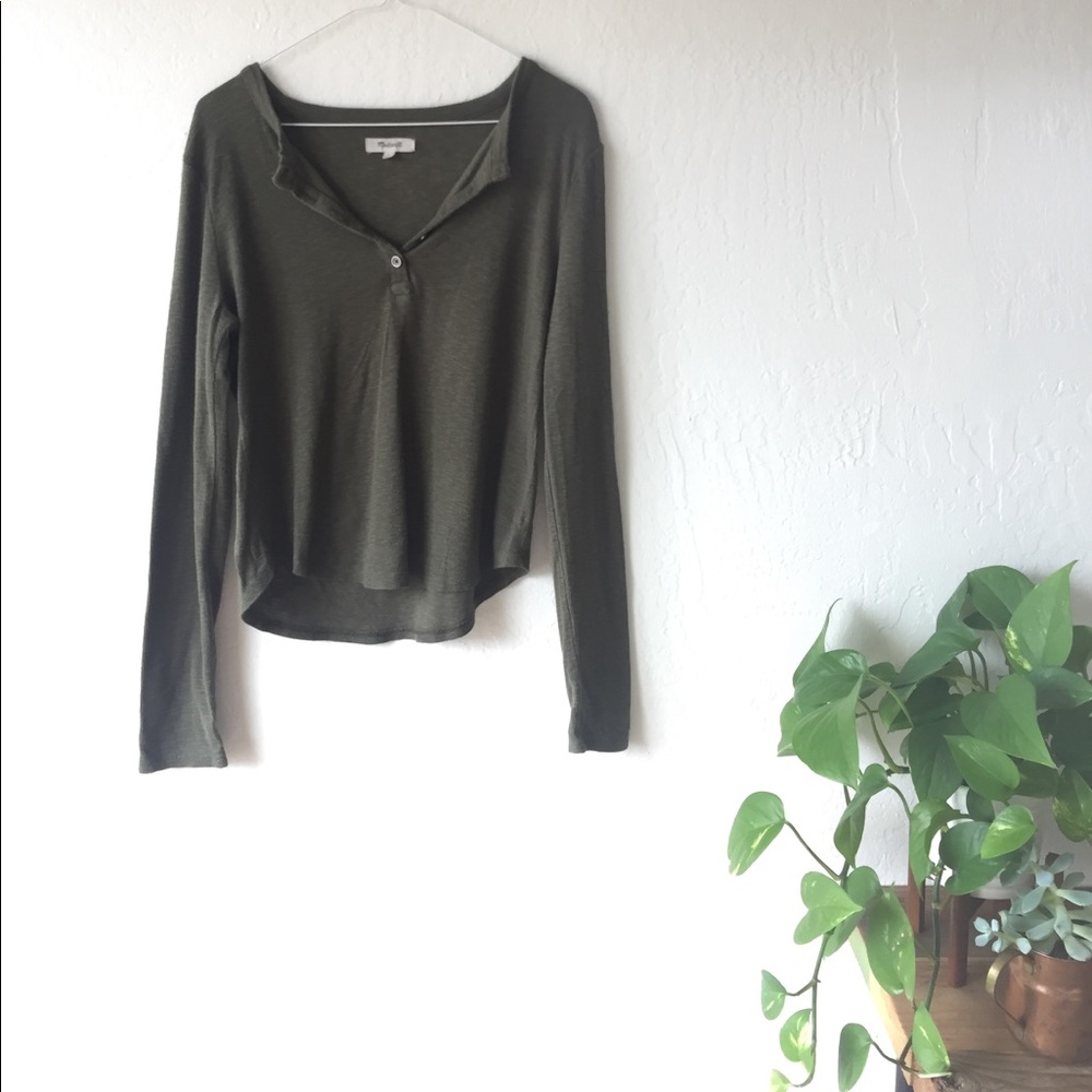 Madewell Long Sleeve Quarter Button Shirt