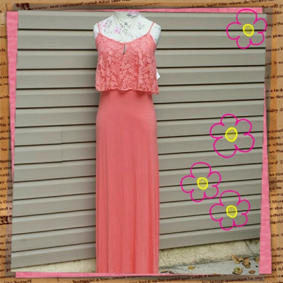 Neblina by Urban Episode Dresses & Skirts - Lace Popover Maxi Dress NWT