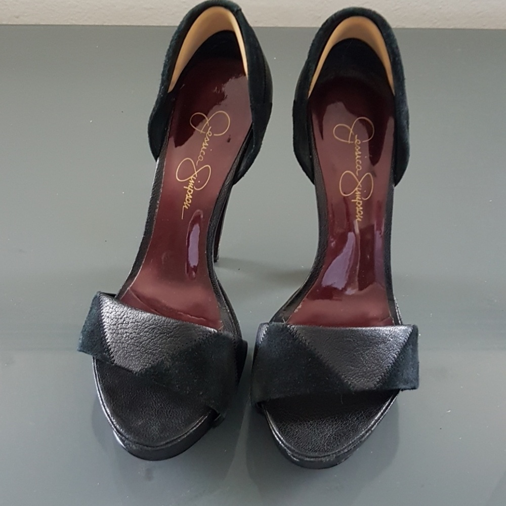 Jessica Simpson Platform High Heel Sandals Black