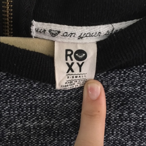 Grey Oversized Roxy Crewneck Sweater/Sweatshirt - Picture 4 of 4