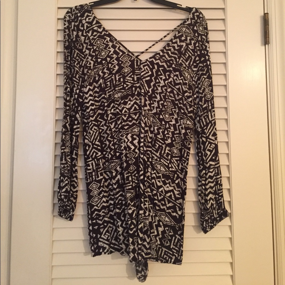 Aztec patterned romper