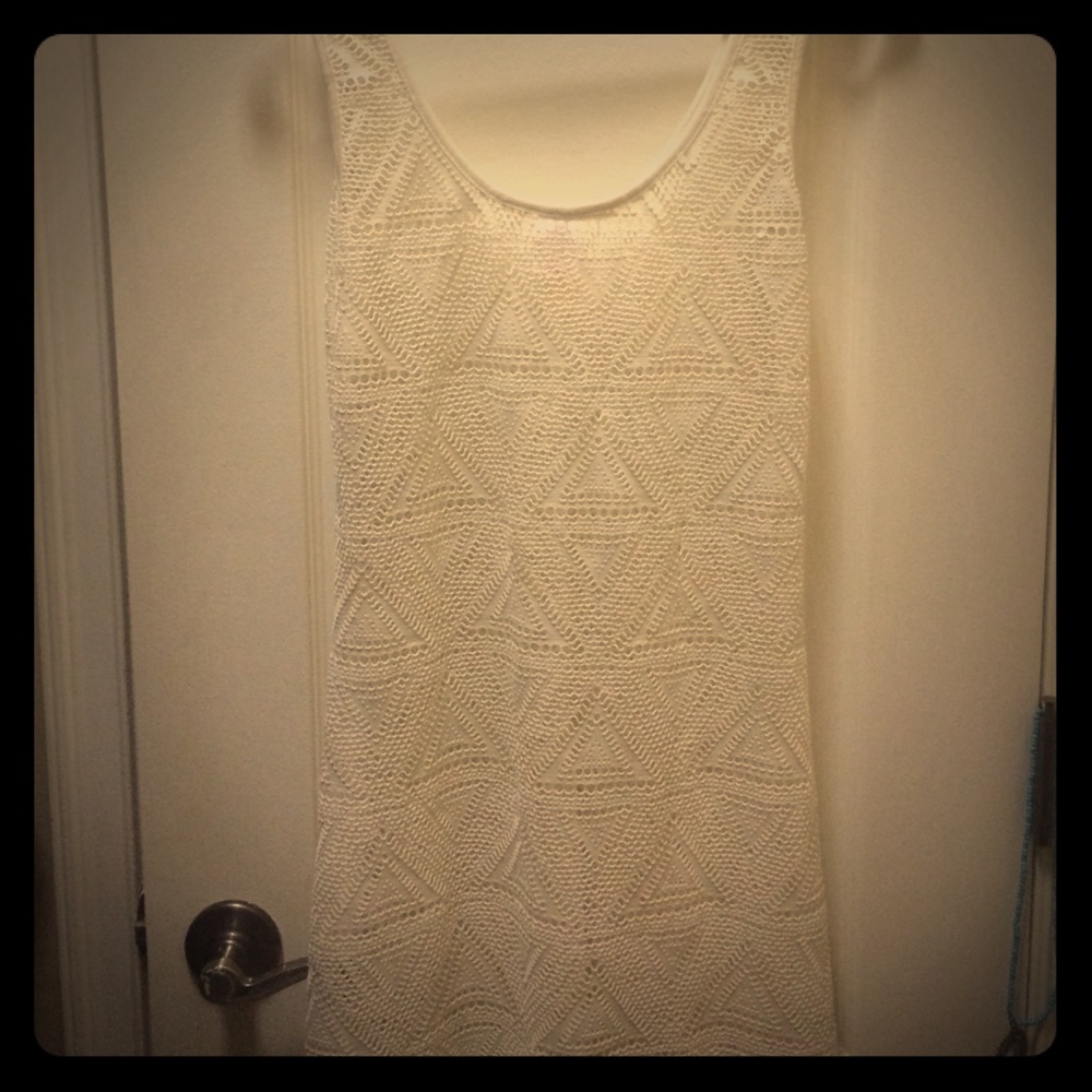 Cream beach cover up/dress
