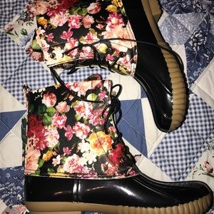 Floral Water Boots