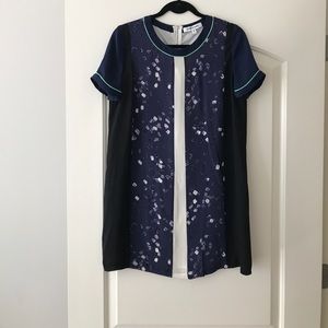 ELIZABETH AND JAMES Navy print dress