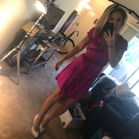 Anjali Kumar 🎁 100% Silk Wrap Dress NWT - Picture 2 of 7