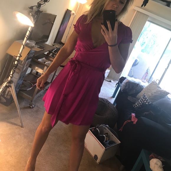 Anjali Kumar 🎁 100% Silk Wrap Dress NWT - Picture 3 of 7