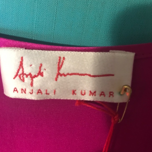 Anjali Kumar 🎁 100% Silk Wrap Dress NWT - Picture 6 of 7
