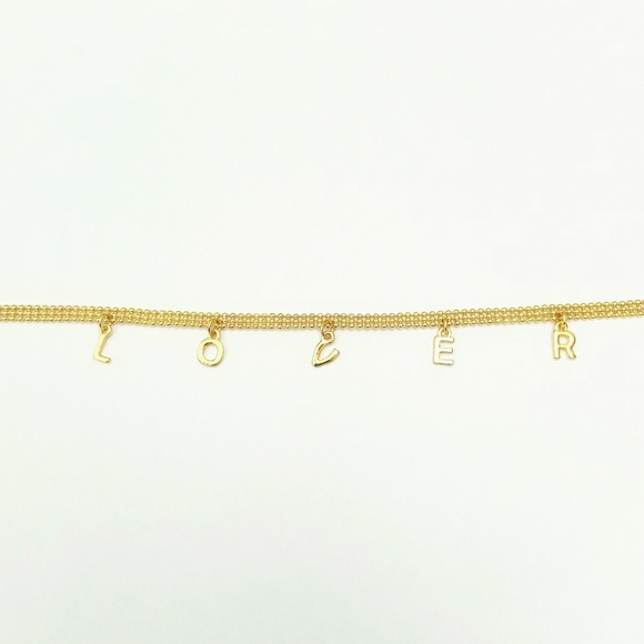 bebe Jewelry - 🌼FINAL🌼Gold L O V E R Mesh Choker Necklace