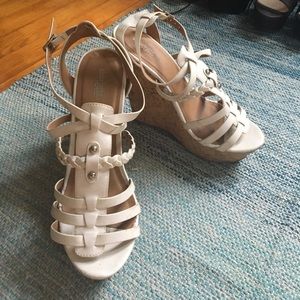 Charlotte Russe white wedges size: 9