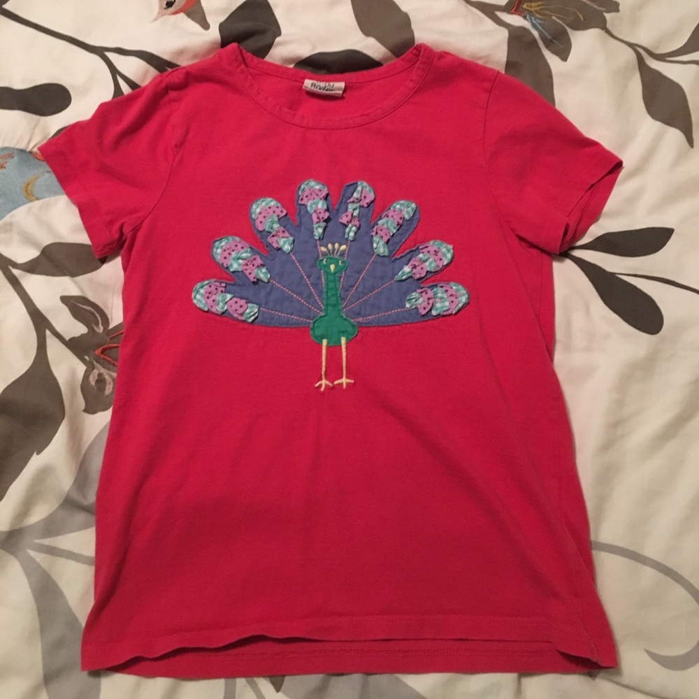 Mini Boden peacock top size 9-10