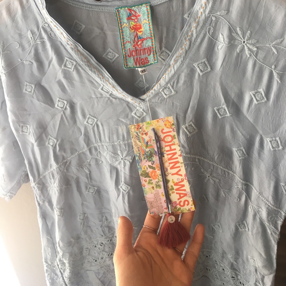 BNWT Johnny Was Sky Blue tunic