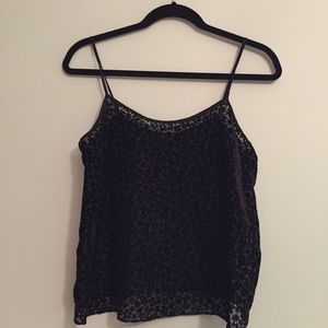 Topshop sheer velvet tank