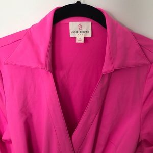 JB by Julie Brown Dresses - JB by Julie Brown NYC Pink Quarter Sleeve Wrap JB by Julie Brown Dresses - JB by Julie Brown NYC Pink Quarter Sleeve Wrap