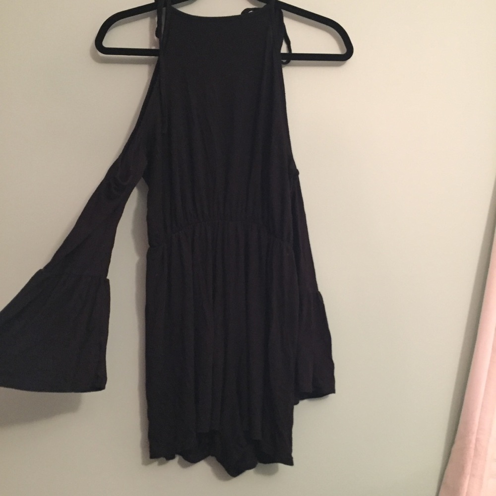 Black off the shoulder romper