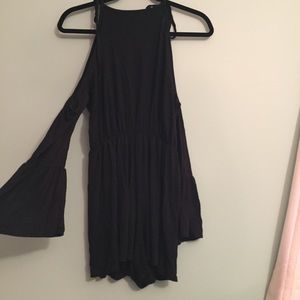 Black off the shoulder romper