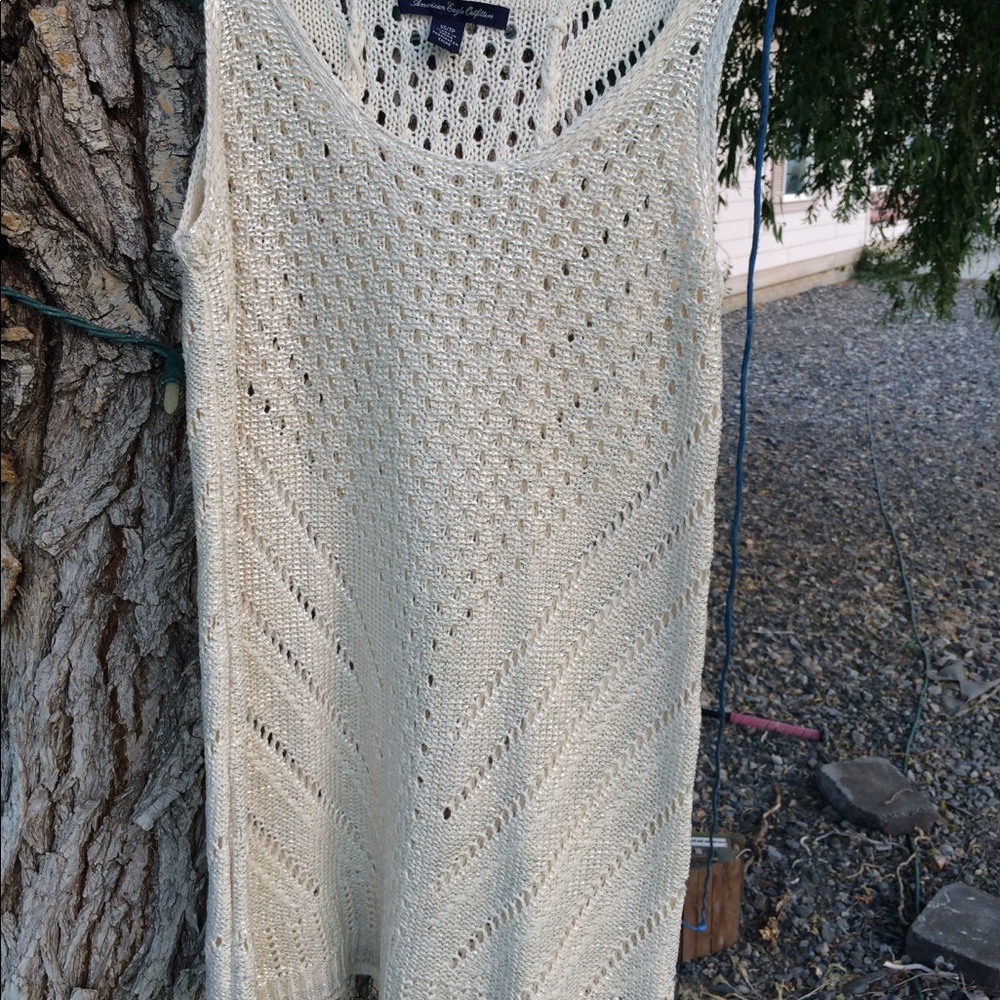 American eagle crochet sparkly tank