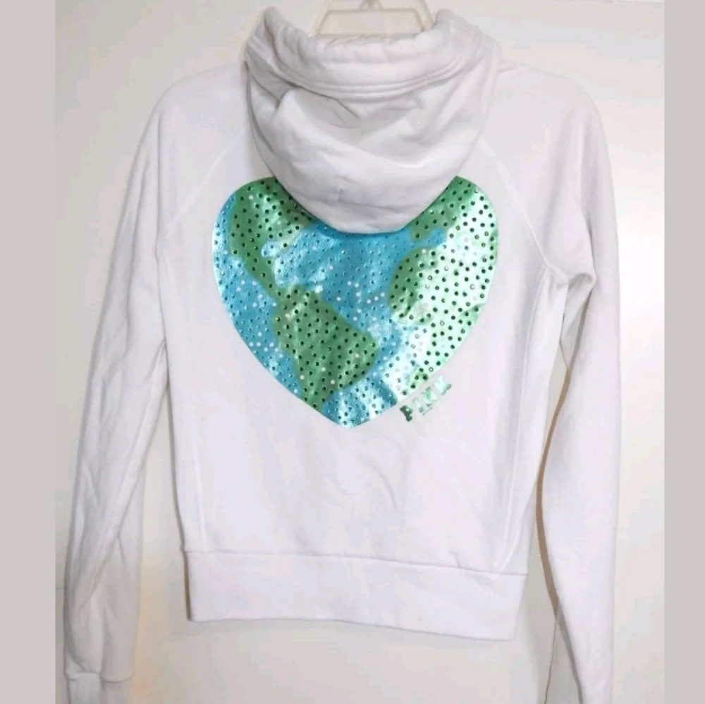 PINK VS White Blinged Out Jacket XS