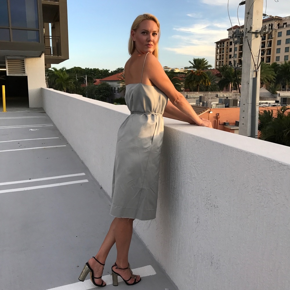 Grey Wrap Sundress - Picture 2 of 3