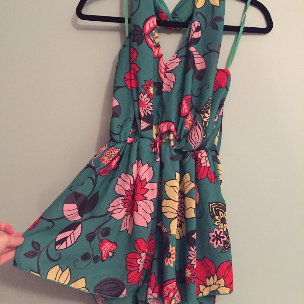 Retro printed romper