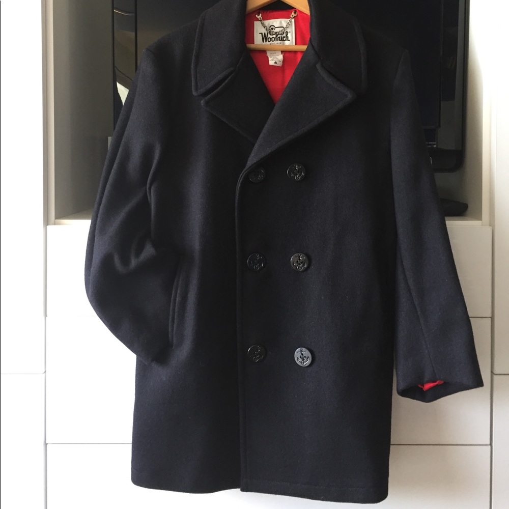 WOOLRICH Men's Vintage Pea Coat Heavyweight