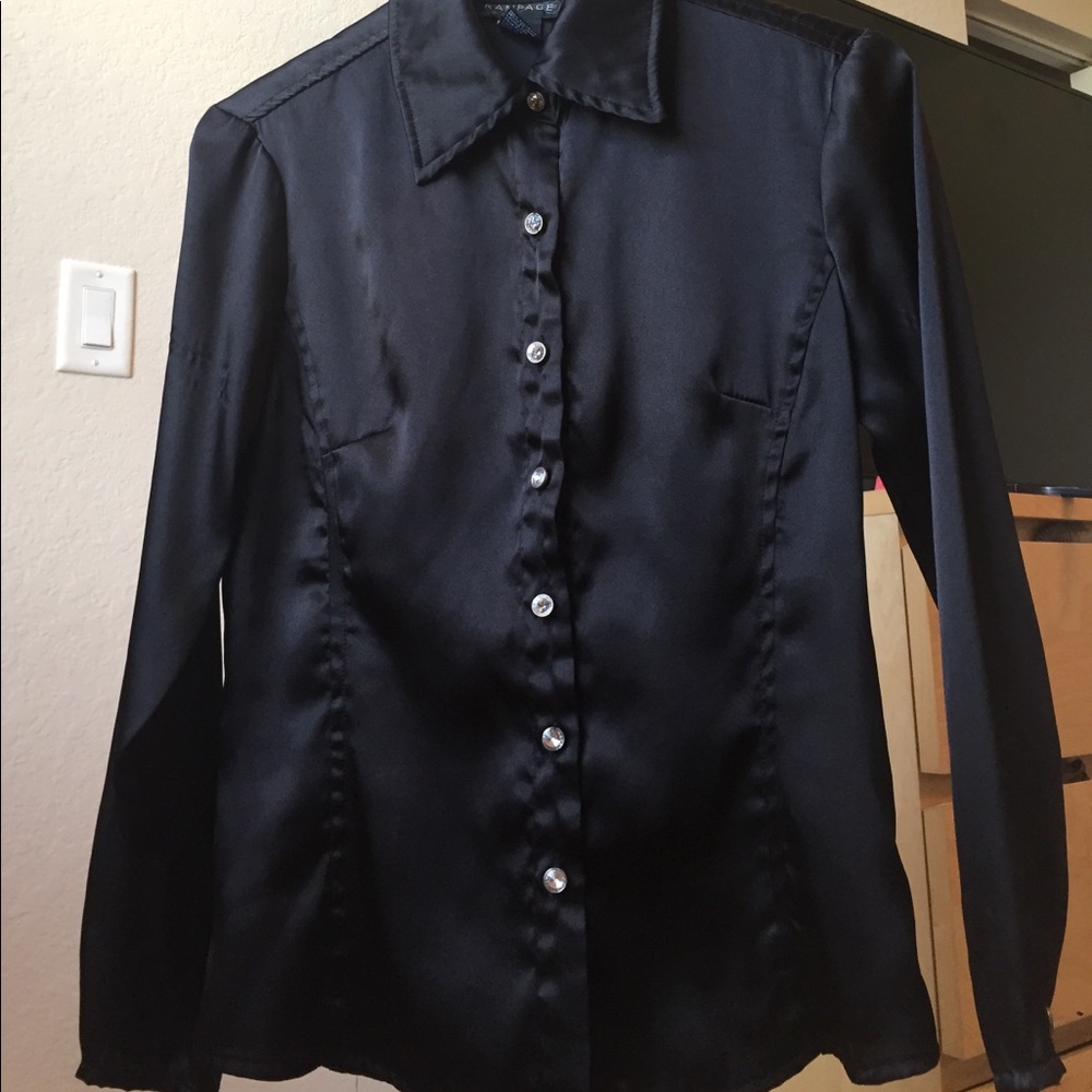 size Small Rampage Shiny Silk Like Shirt