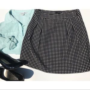 The Limited Black and White Polka Dot Skirt