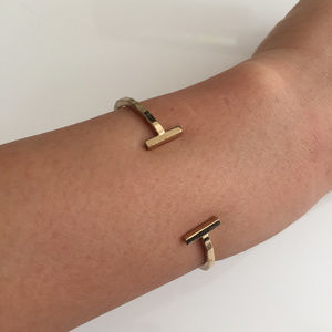 Zara gold bronze cuff bracelet