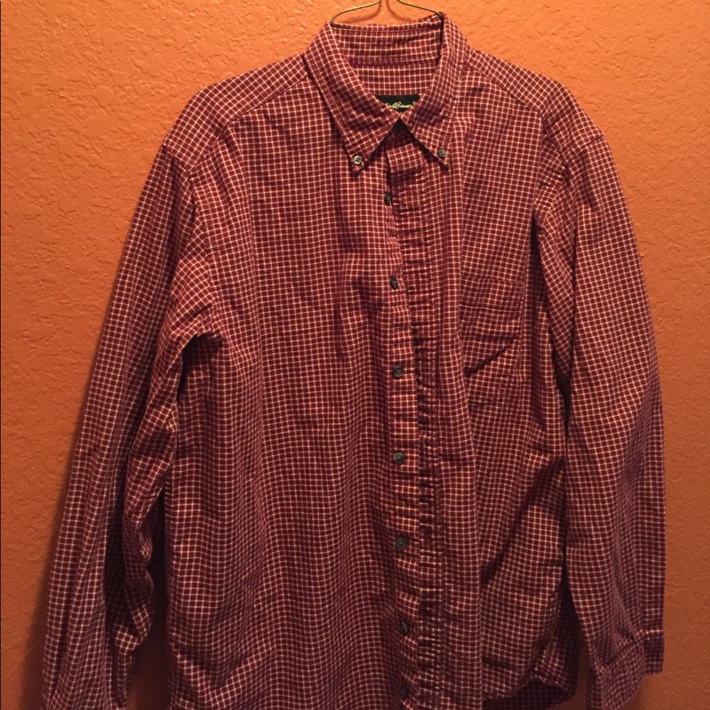Eddie Bauer men's long sleeve dress shirt.