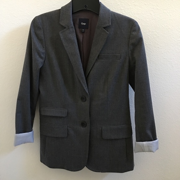 GAP Charcoal blazer - Picture 2 of 5