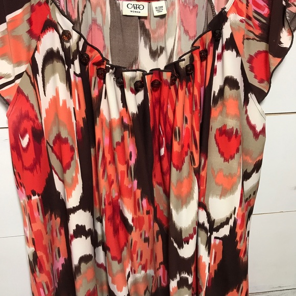 cato plus size colorful blouse sz 18/20W EUC - Picture 2 of 4