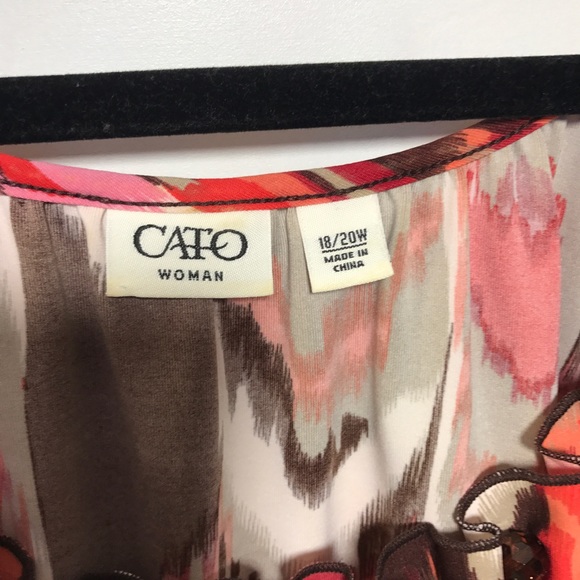cato plus size colorful blouse sz 18/20W EUC - Picture 3 of 4