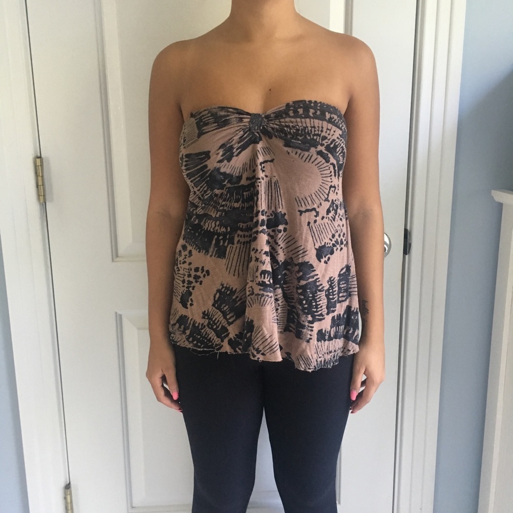 Free people printed tube top