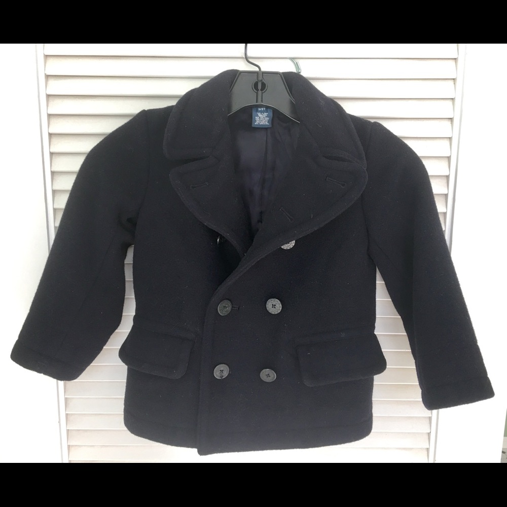 Ralph Lauren Boy's sz 3T wool melton peacoat coat